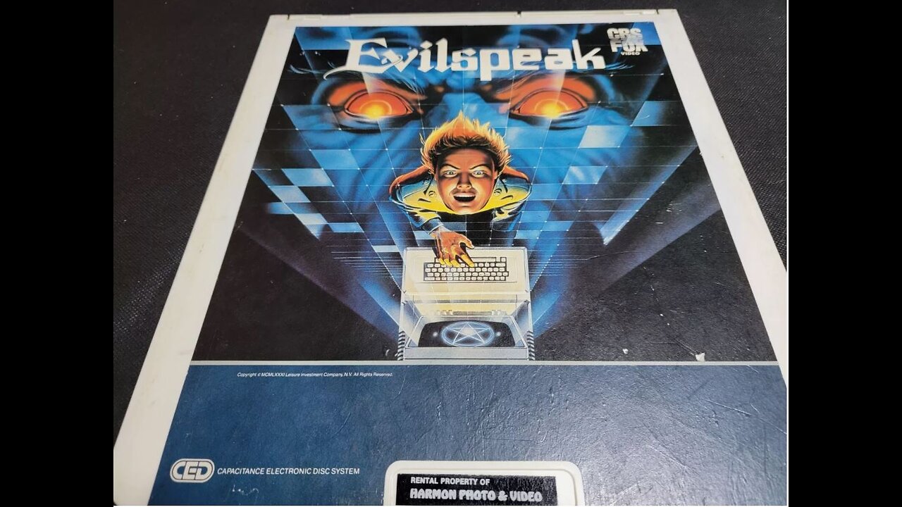 Evilspeak (1981) Sealed CED Videodisc Unwrapping