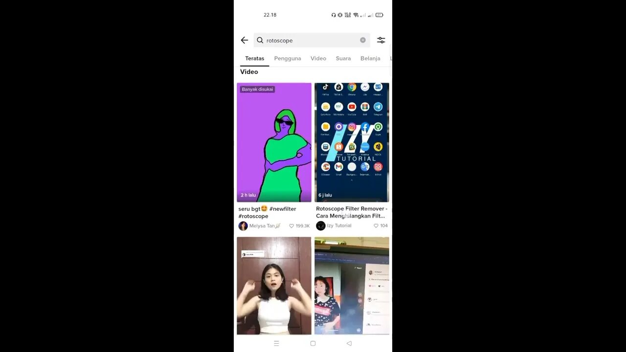 Cara Menghilangkan Filter Rotoscope di Tiktok