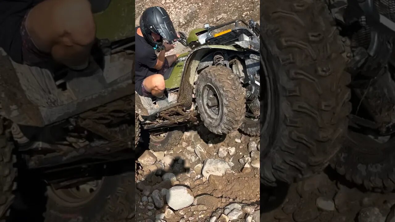 Quad flips and rolls towards 100 foot cliff😳