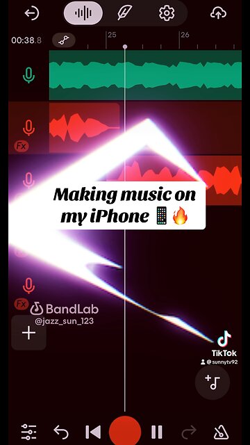 Making music on my iPhone.