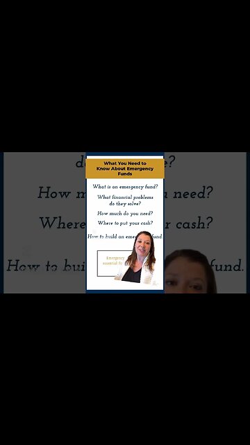 If you want Financial Freedom you NEED and emergency fund! Video link in comments