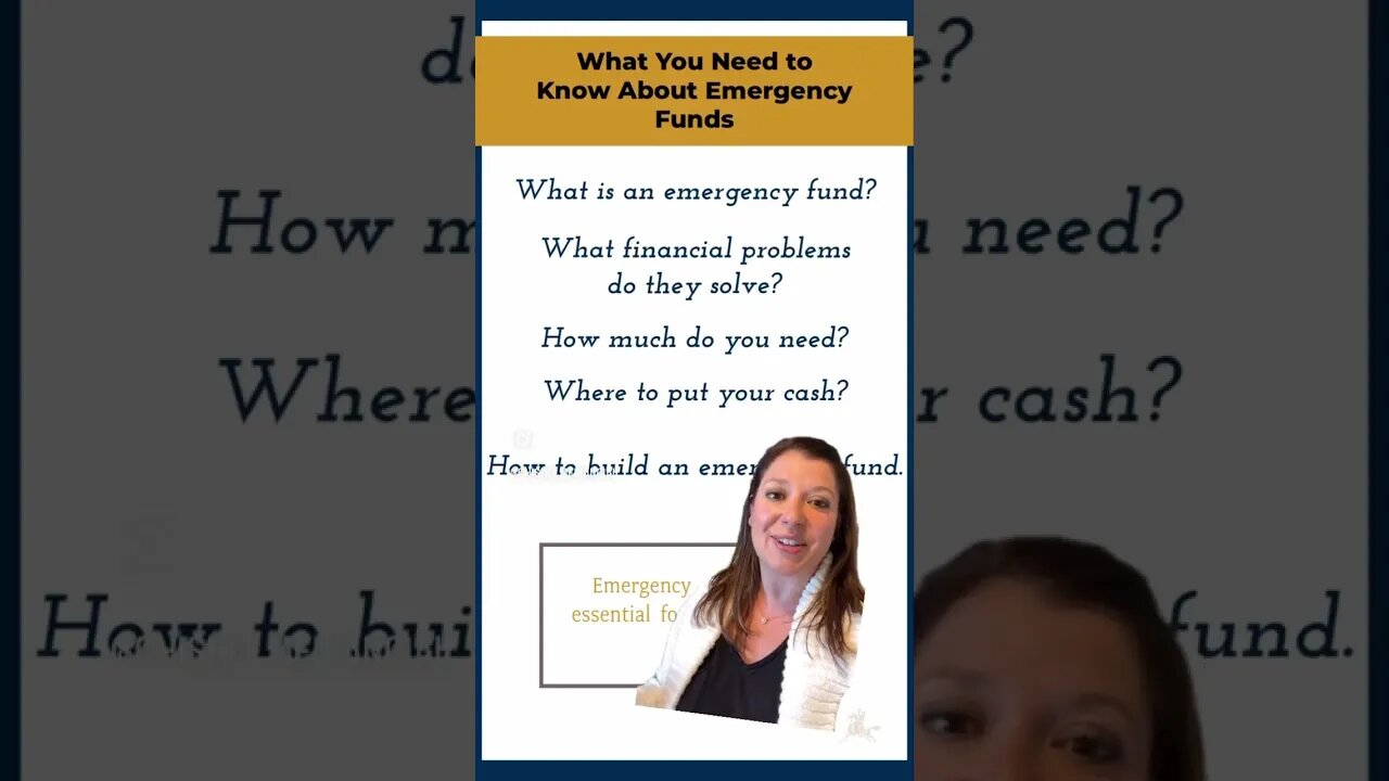 If you want Financial Freedom you NEED and emergency fund! Video link in comments