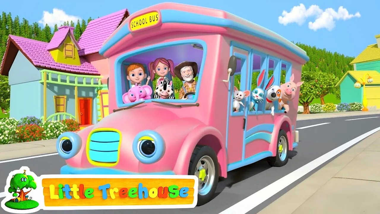 The Wheels On The Bus | Nursery Rhymes and Cartoon Videos for Children | Little Treehouse