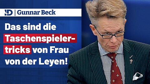 𝐆𝐮𝐧𝐧𝐚𝐫 𝐁𝐞𝐜𝐤 ▶️ Das sind Taschenspielertricks von Frau von der Leyen!@AfD im EU-Parlament🙈