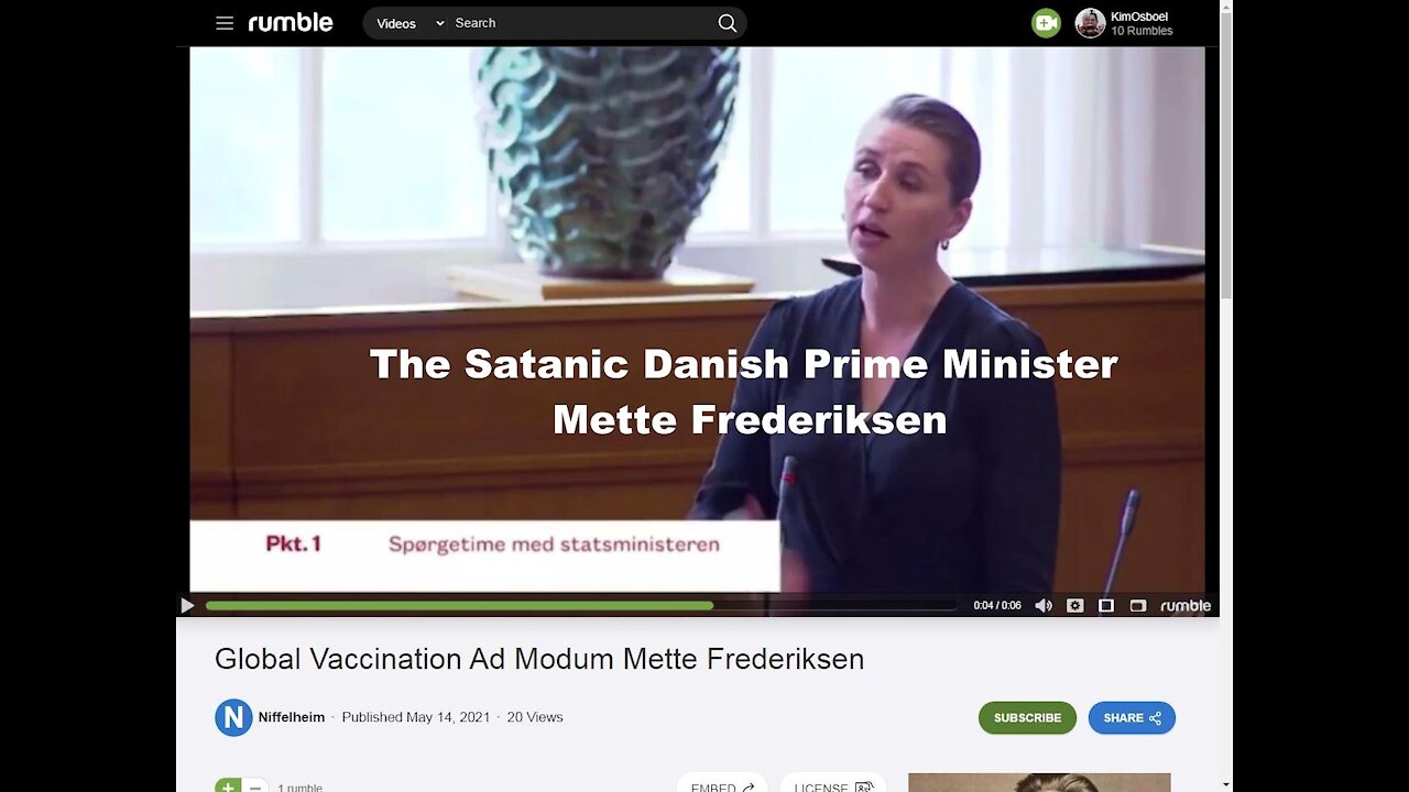 Global Vaccination Ad Modum af Satanisten Mette Frederiksen [14.05.2021]