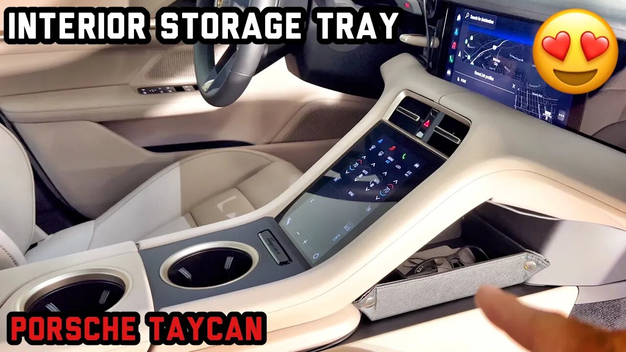 Porsche Taycan: Interior Storage Tray for Better Organization 🚗🔍 【Taycan3】