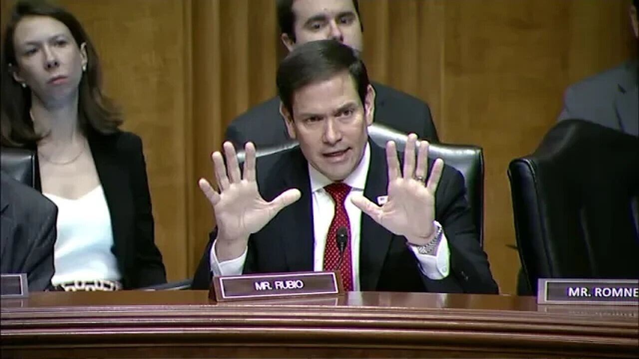 Senator Rubio questions witnesses at a Senate Foreign Relations Committee Hearing on Ukraine funding