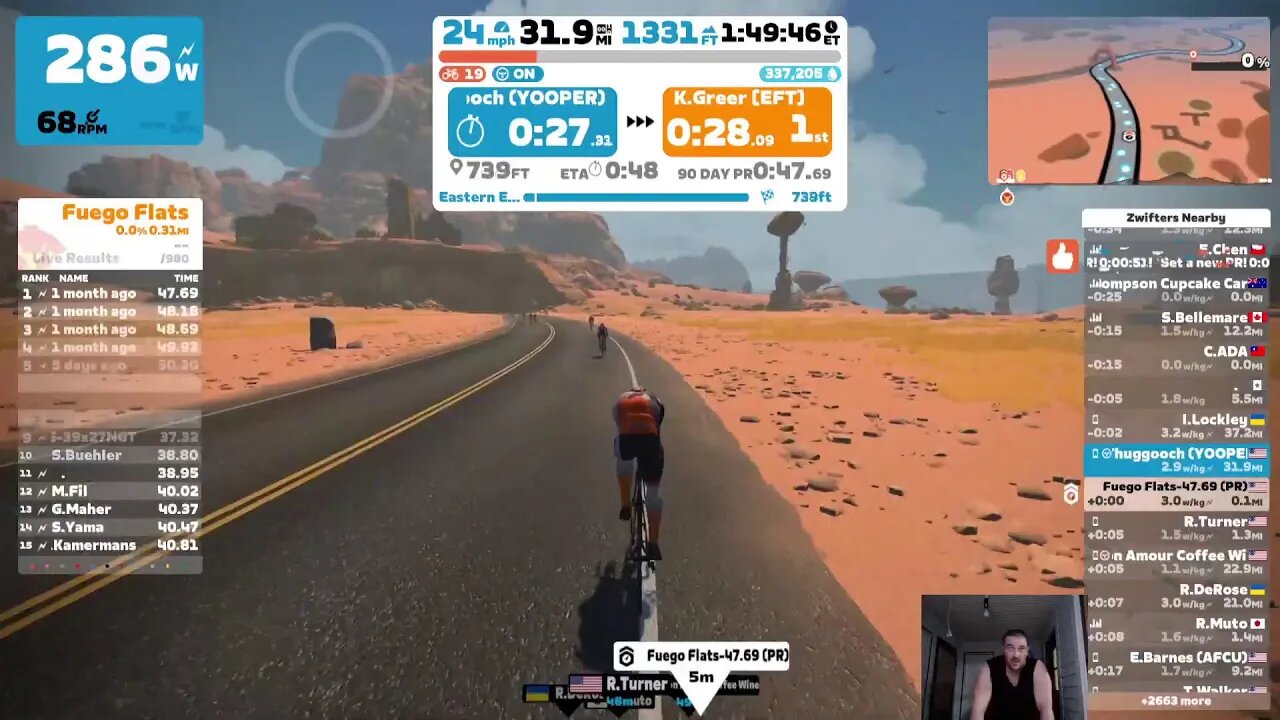 Zwift - Eastern Eight in Watopia + MUZIC