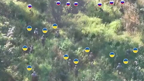 Ukraine soldiers hiding in forest ambush waiting for Russians to come close