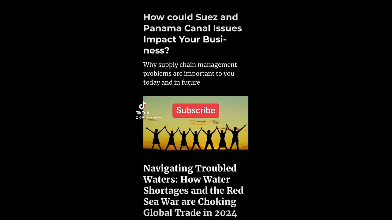 Navigating Troubled Waters: How Water Shortages and the Red Sea War are Choking Global Trade in 2024