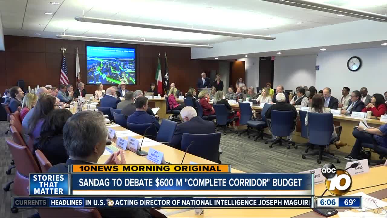 SANDAG to debate $594 million in "Complete Corridor" funding