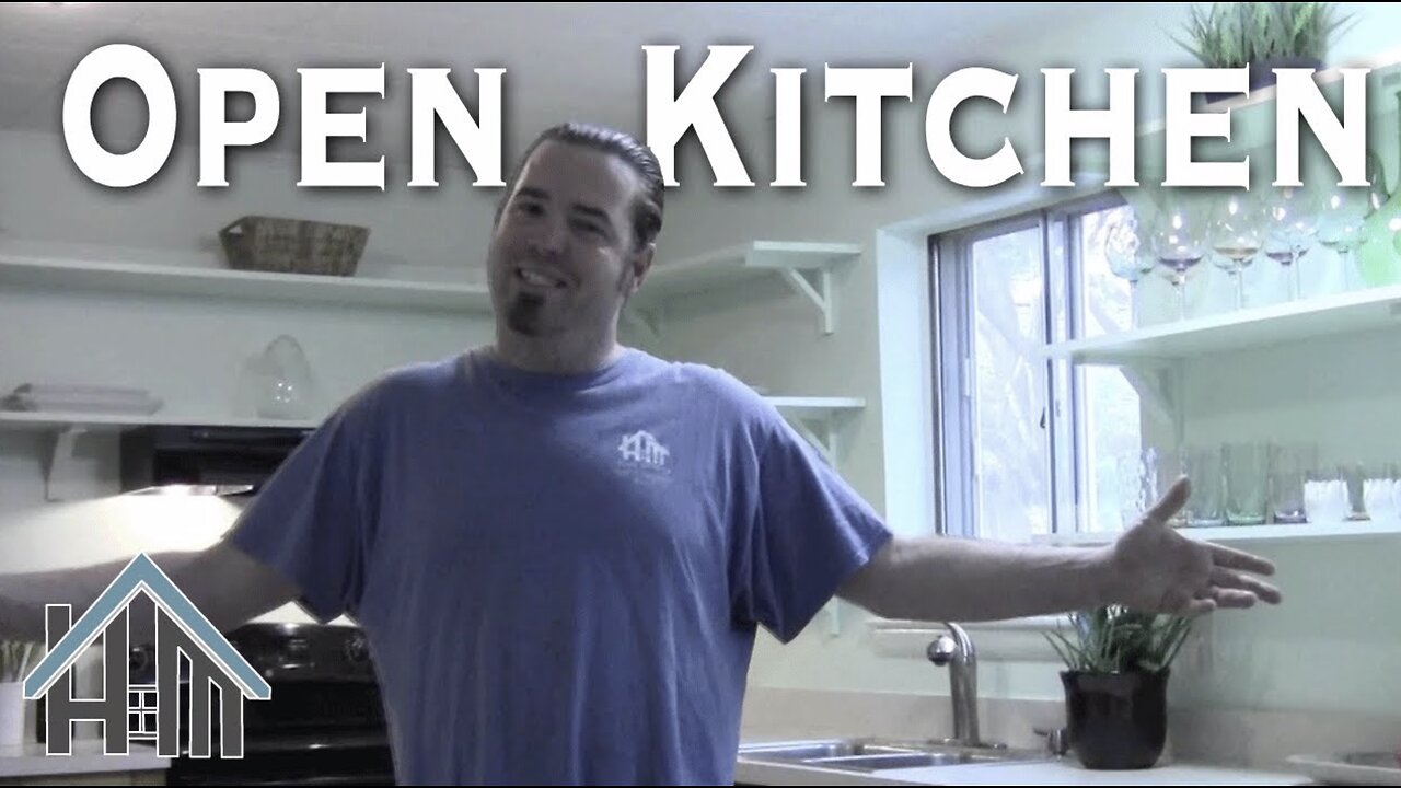 How to install kitchen shelves, open kitchen style. Build shelves. Easy!