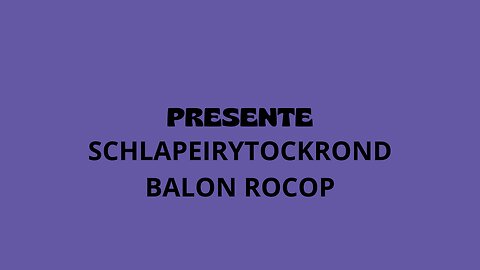 Presente - Schlapeirytockrond Balon Rocop