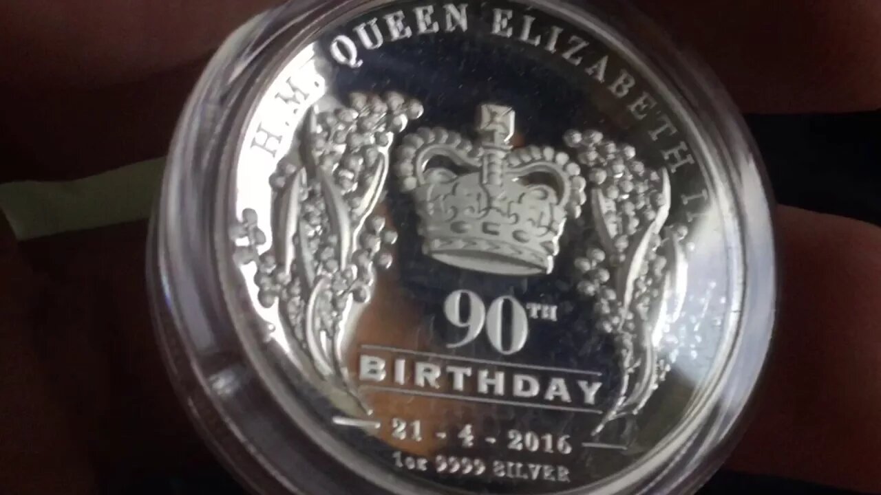 Queen's 90th Birthday High Relief Silver Coin