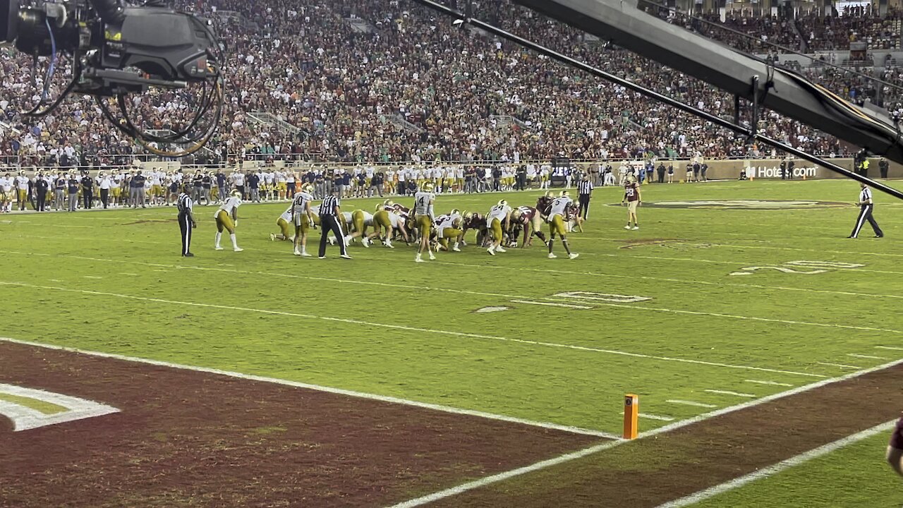 ND vs FSU Missed 37 Yard Field Goal by FSU in OT- 4K