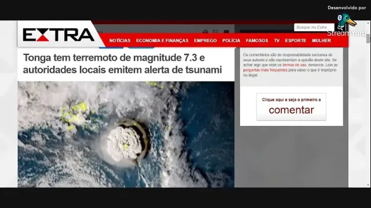 FORTE TERREMOTO DE 7.3 EM TONGA