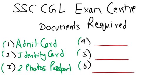 Documents required for SSC CGL 2023 Tier 1 EXAM CENTER | New Updates #ssc #ssccgl2022 #cgl