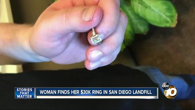 Woman reunited with ring that ended up in landfill