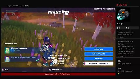 Trek2m is Playing Fortnite on my Birthday Episode 564