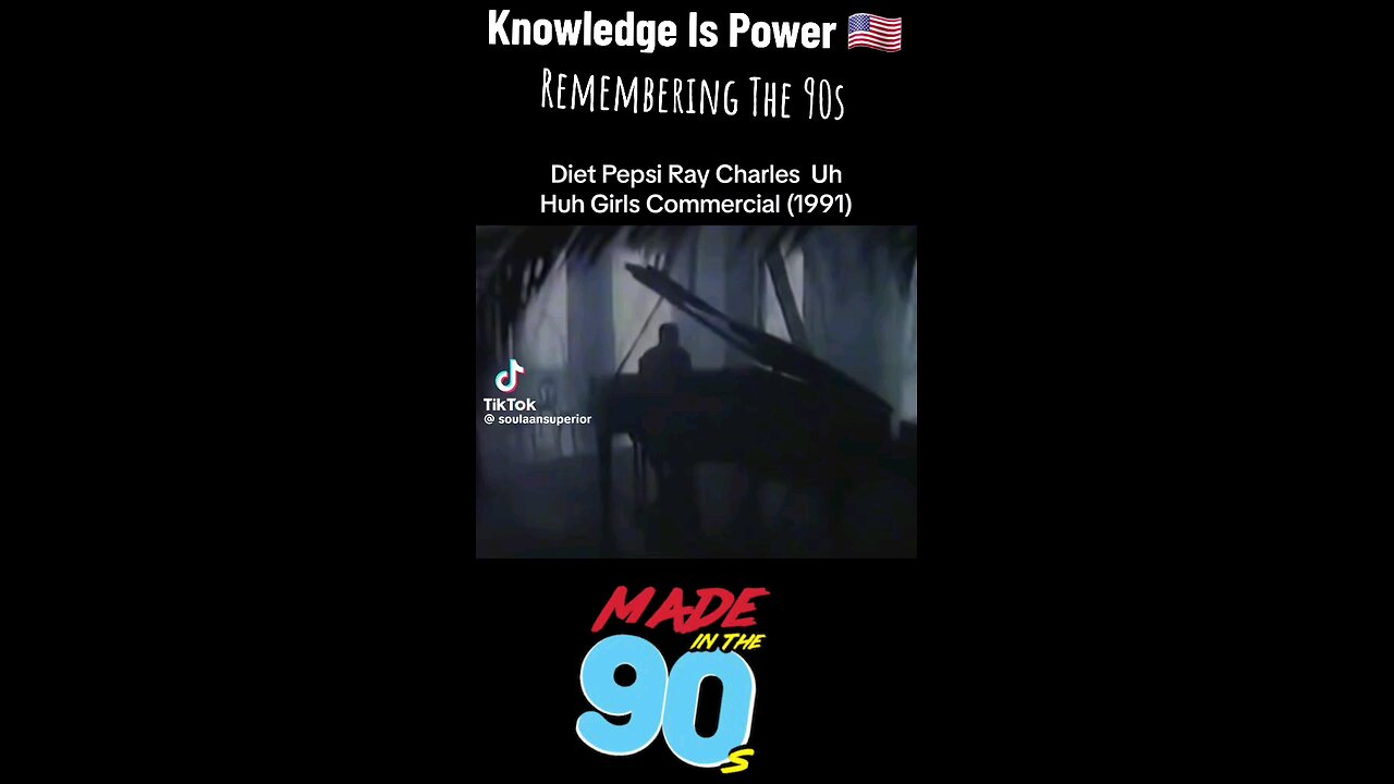 Diet Pepsi Ray Charlesnplhes Huh Girls Commercial (1991)