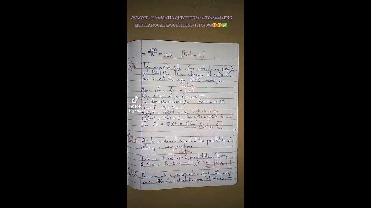 #WASSCE#2024#MATH#QUESTIONS#41#TO#50#&#ENGLISH#LANGUAGE#QUESTIONS#1#TO#30#🤗🤗✅️