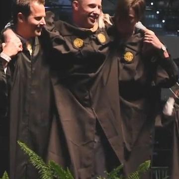 Graduate In Wheelchair Walks Across Stage