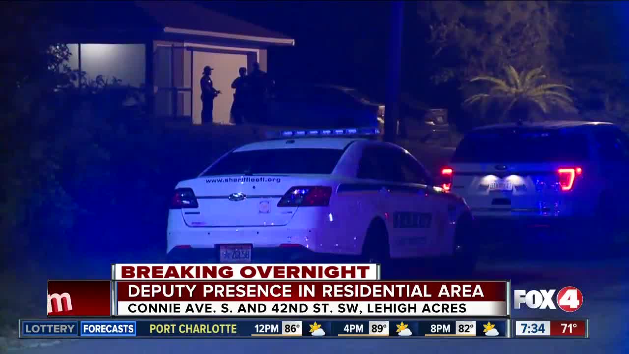 Deputy presence in Lehigh Acres residential area early Friday