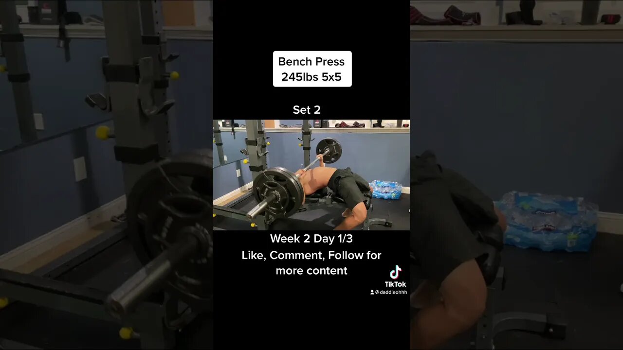 Bench press 245lbs 5x5