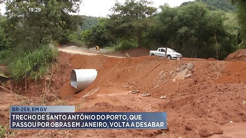 BR-259, em GV: Trecho de Santo Antônio do Porto, que Passou por Obras em Janeiro, volta a Desabar.