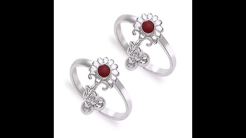 silver toe ring design #