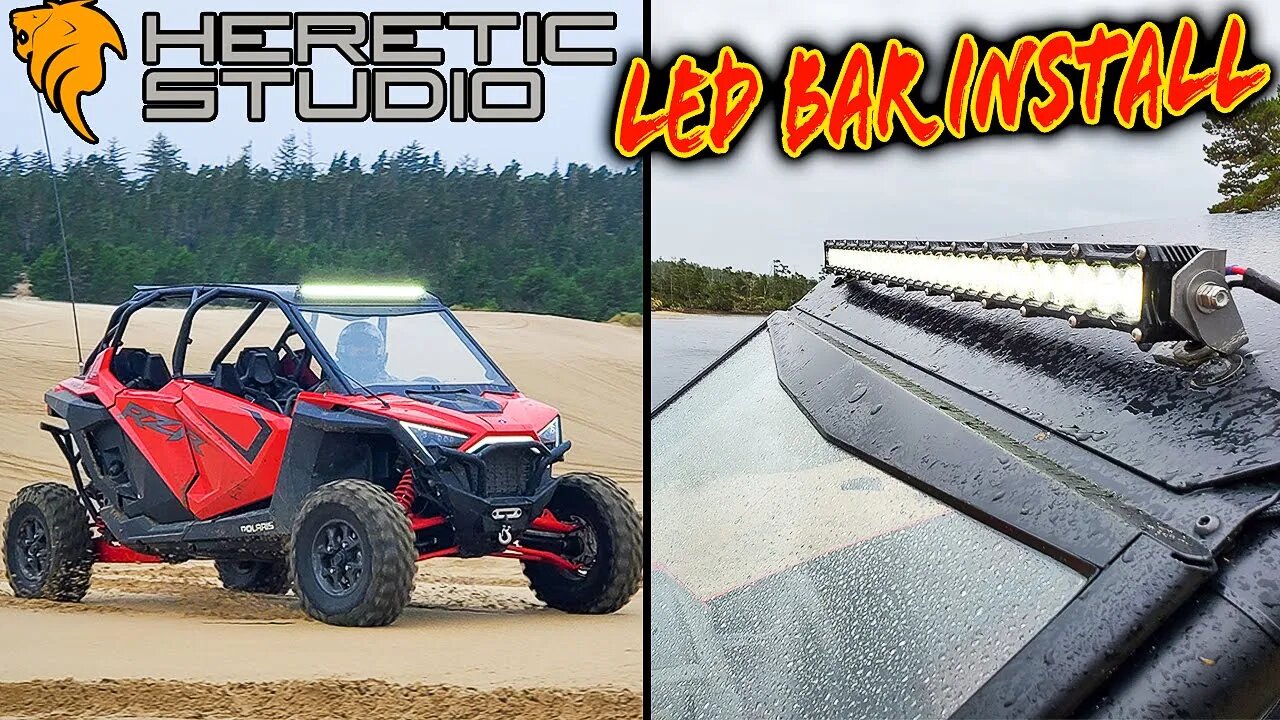 Installing 30" Heretic Studio LED Light on Polaris RZR! | Best LED for your money!