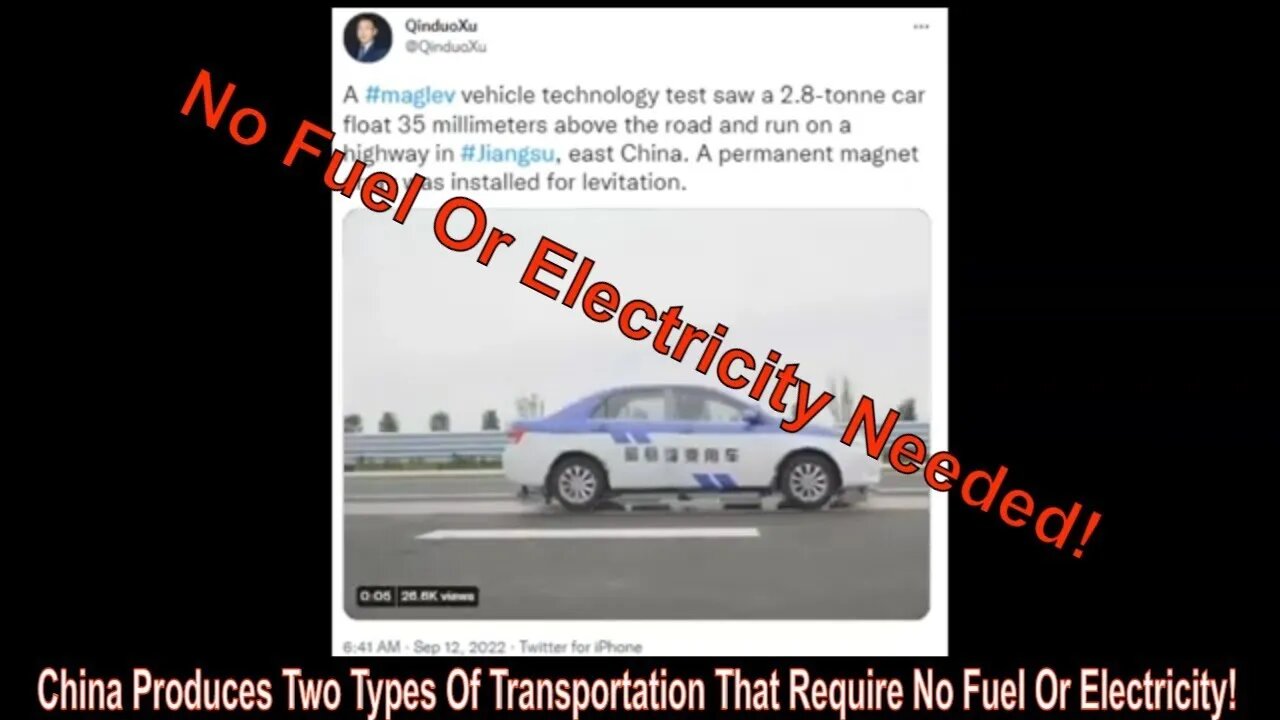 China Produces Two Types Of Transportation That Require No Fuel Or Electricity!