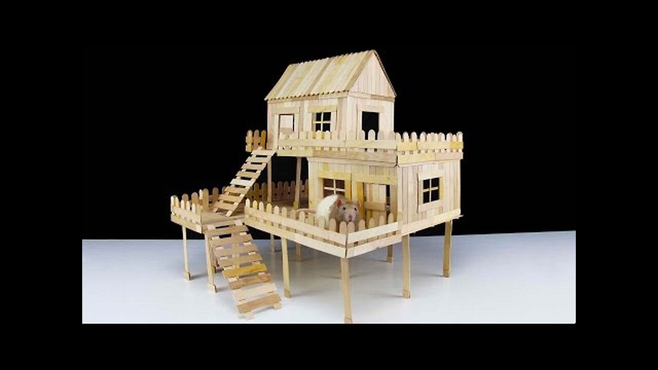 How to Make Popsicle Stick House for Rat