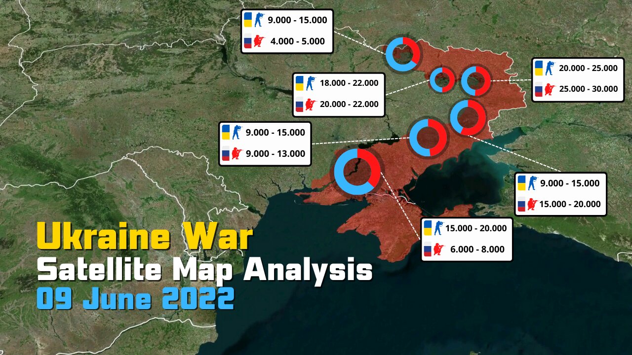 Russian Invasion of Ukraine [09 June 2022] - Satellite Map Analysis