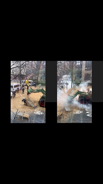 Farmers at the EU headquarters protest against the green agenda goes kinetic.