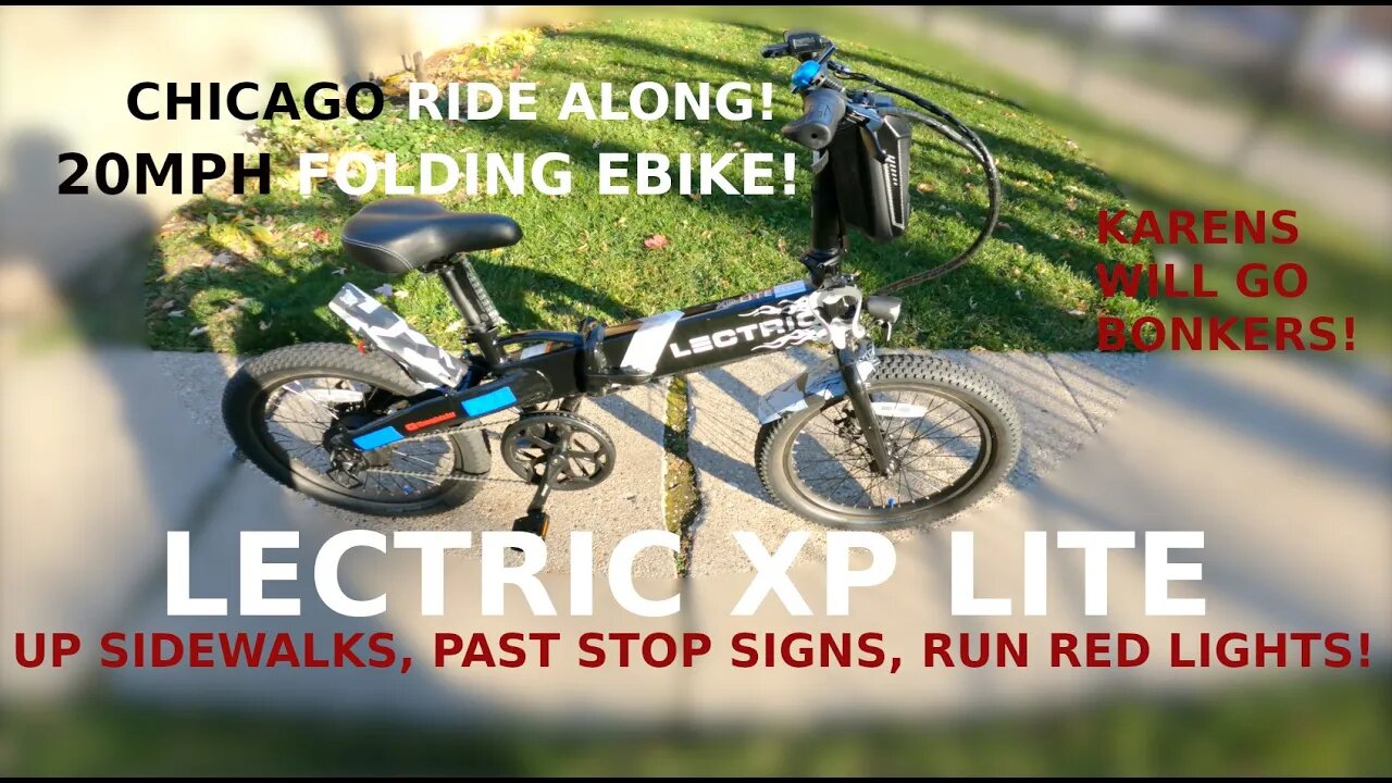 LECTRIC XP LITE EBIKE : THRU A RED LIGHT, PAST STOP SIGNS & 20MPH ON SIDEWALKS : KARENs WILL GO WILD