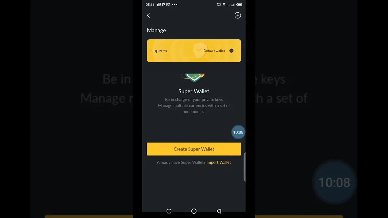 Comment ajouter wallet superex créer sur trust wallet