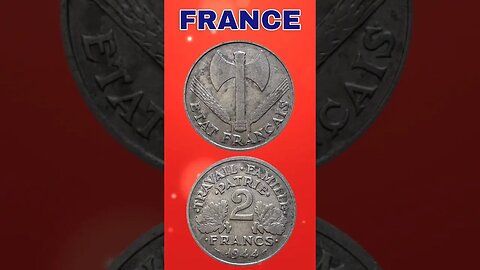 FRANCE 2 FRANCS 1944. #shorts #viral #coinnotesz