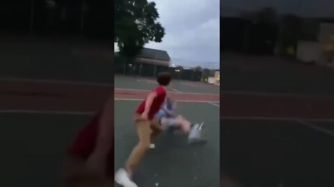 Man in red wins fight. lol