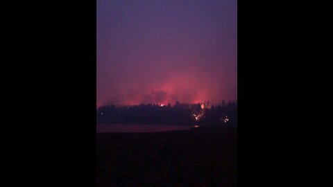 View from the ongoing Dixie fires tonight in California.