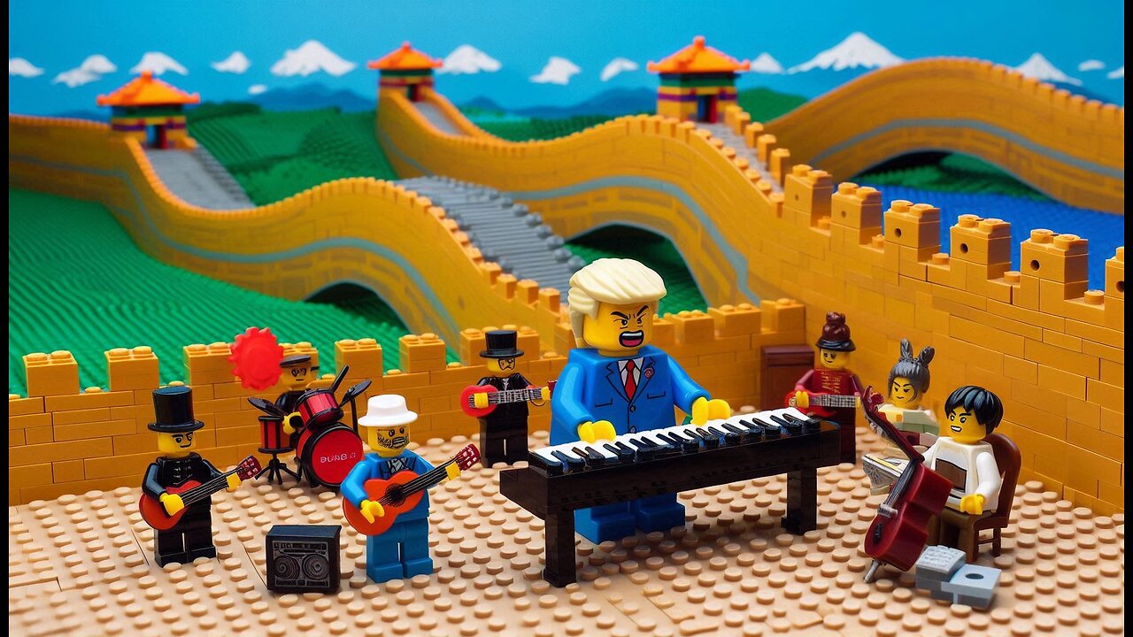 Building the 'Great Wall' in LEGO - Hilarious Donald Trump Satire Remix | Music by SteamPianist