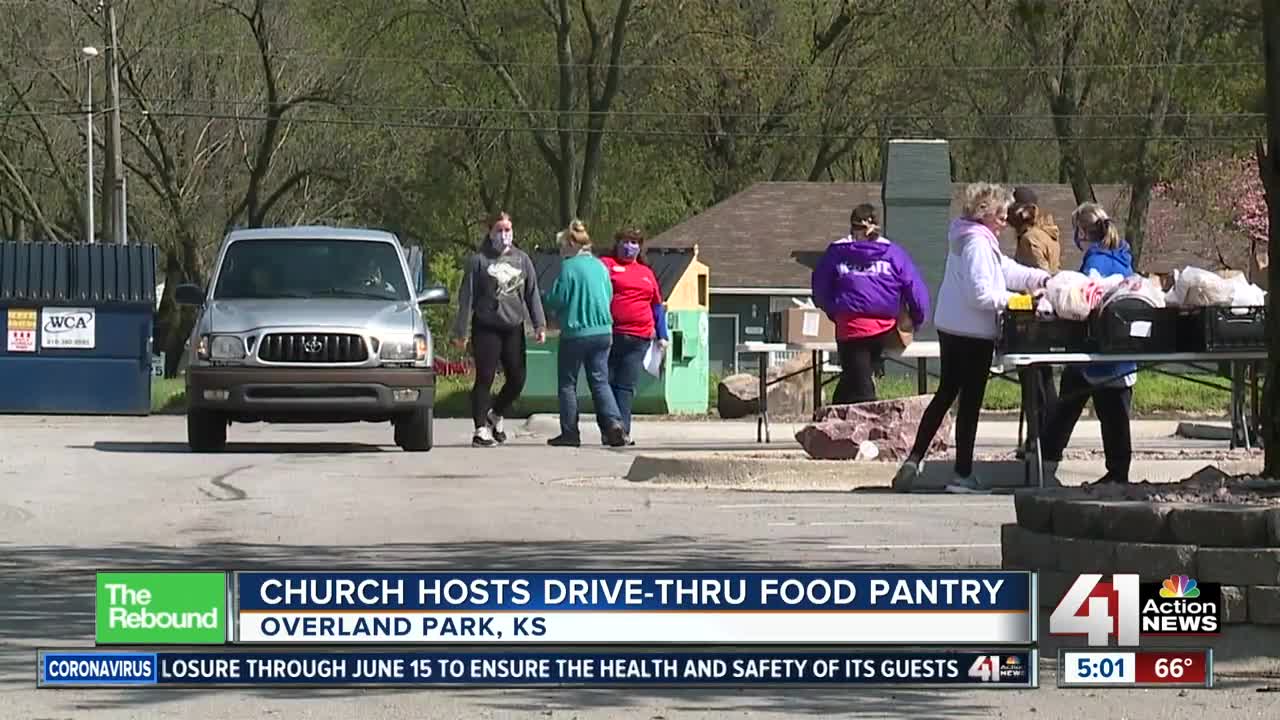 Church hosts drive-thru food pantry