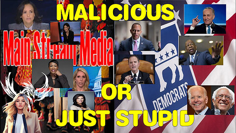 THE DEMOCRATS AND THE MARXIST MEDIA ARE EITHER VERY DUMB, VERY MALICIOUS OR BOTH!