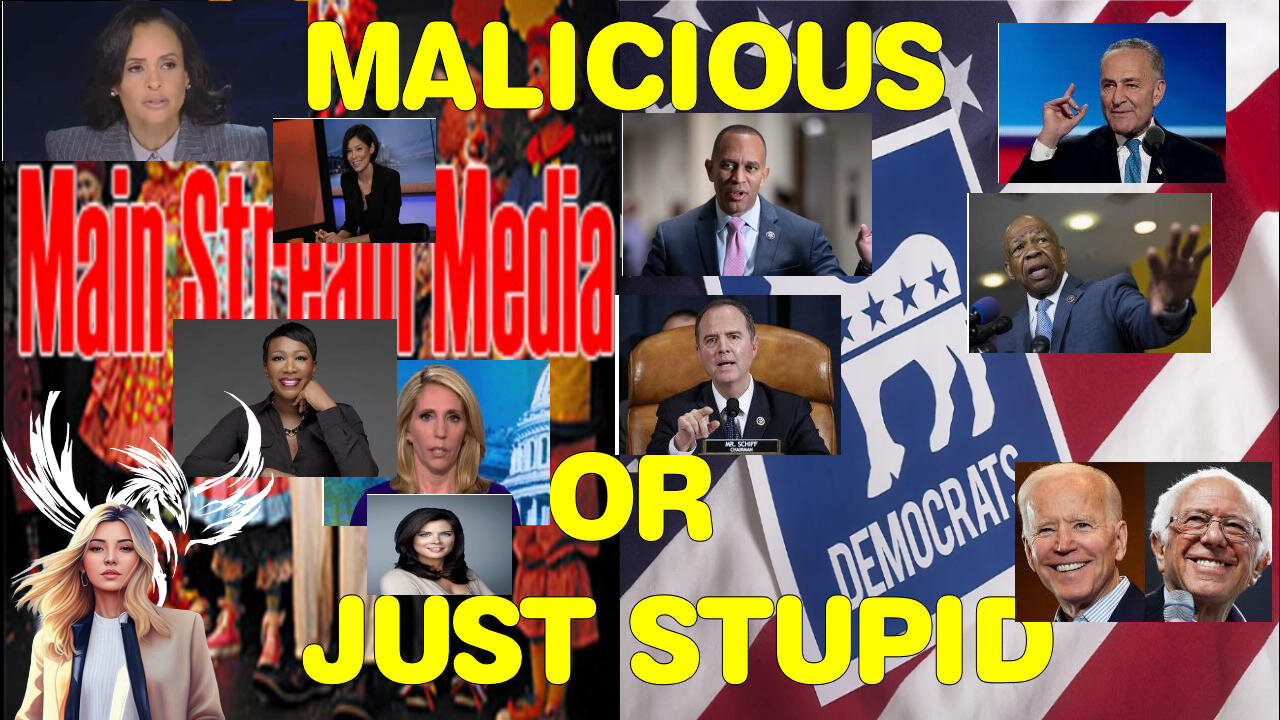 THE DEMOCRATS AND THE MARXIST MEDIA ARE EITHER VERY DUMB, VERY MALICIOUS OR BOTH!