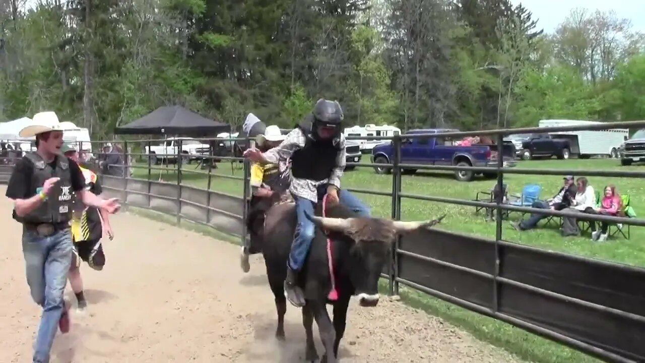 Our little helper at his first rodeo clinic