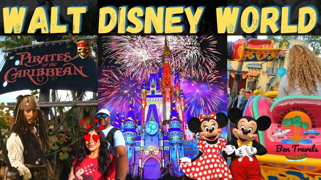 Walt Disney World Orlando Florida Fireworks Show | Pirates Of The Caribbean | Aladdin Magic Carpets