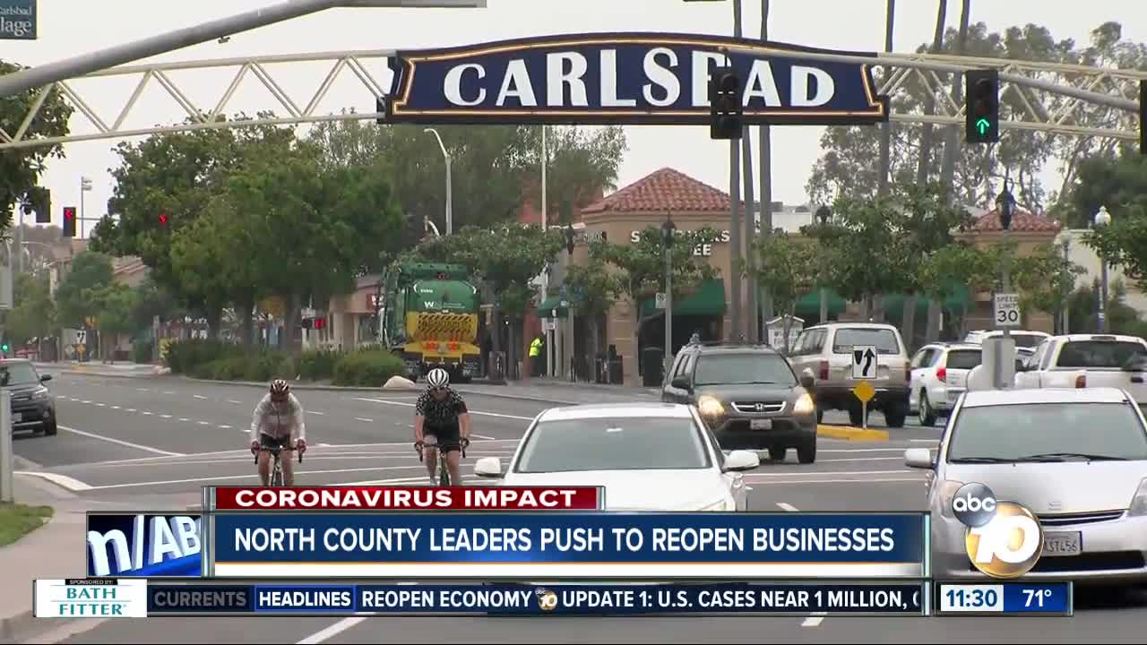 North County leaders make push to reopen businesses