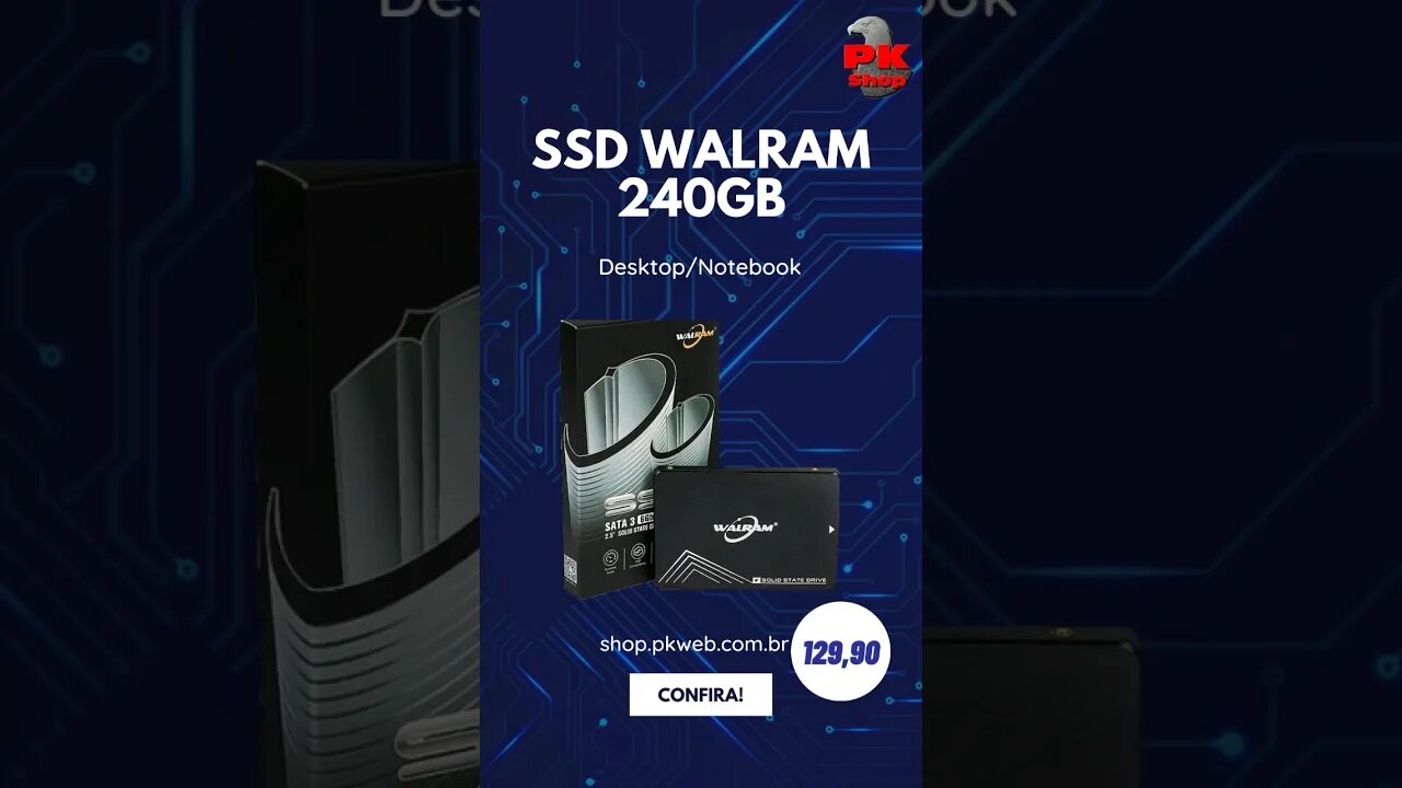 𝓢𝓢𝓓 𝓦𝓪𝓵𝓻𝓪𝓶 240𝓰𝓫 Buscando SSD para melhorar o desempenho do PC?Confira em nosso site! #shoppkweb