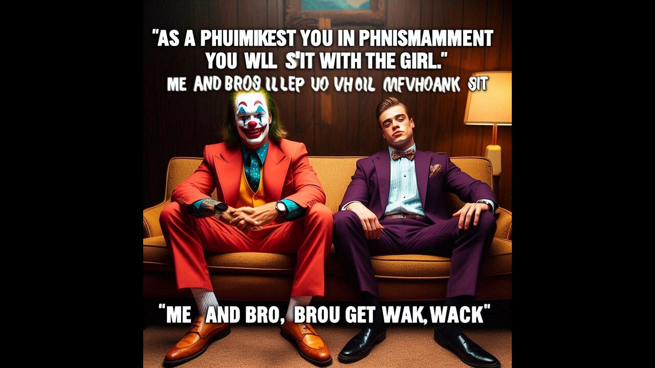 As a phunisment you will sit with the girl. Me and bro get wack. Lol