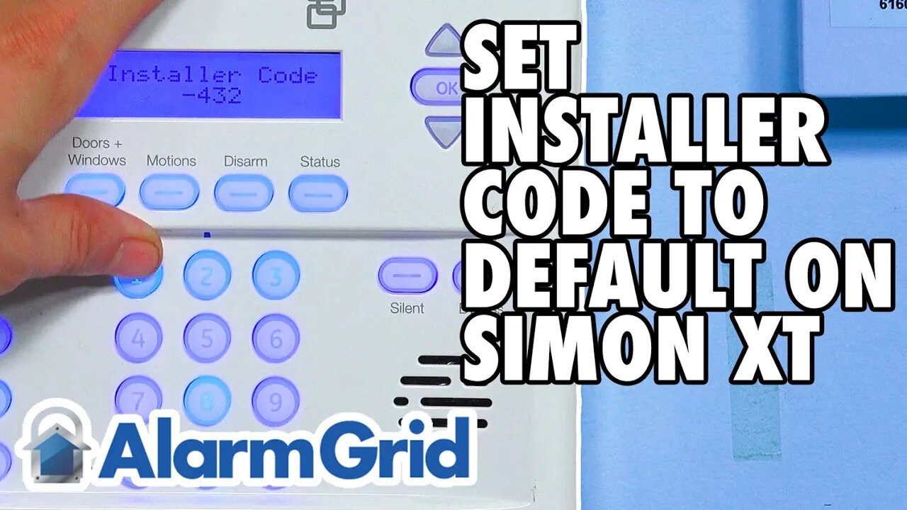 Interlogix Simon XT: Setting Installer Code to Default